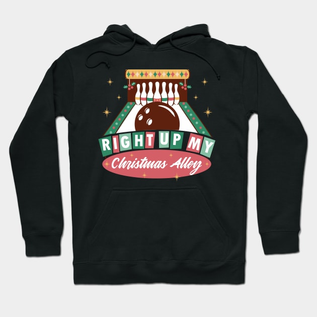 Funny Christmas Bowling Lover Gift Hoodie by Emmi Fox Designs